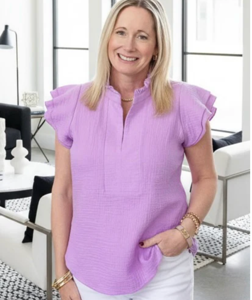 DOTTY Purple Cotton Blouse