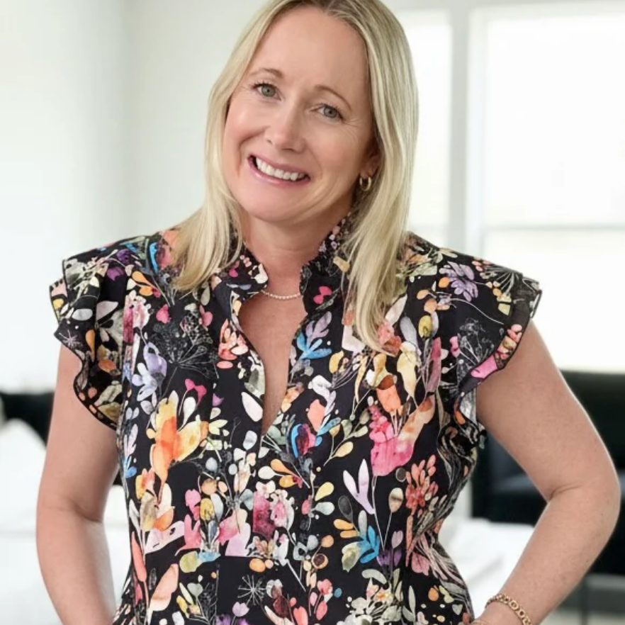 DOTTY Black Floral Blouse