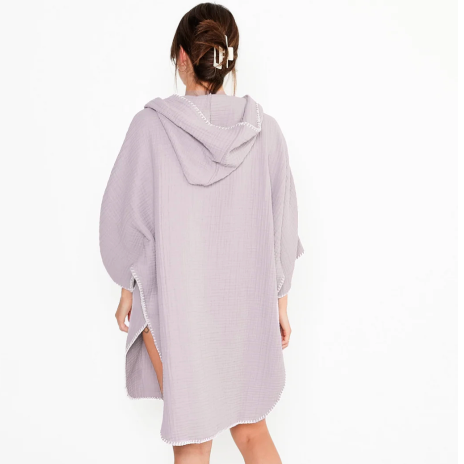 Tofino Towel Co. COCOON LILAC Muslin Surf Poncho