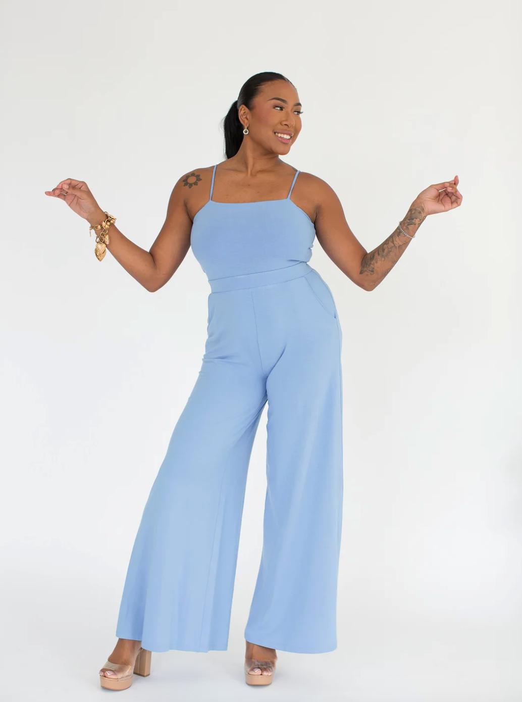 Georgia Rose Label - Alexandra SOFT BLUE Jumpsuit