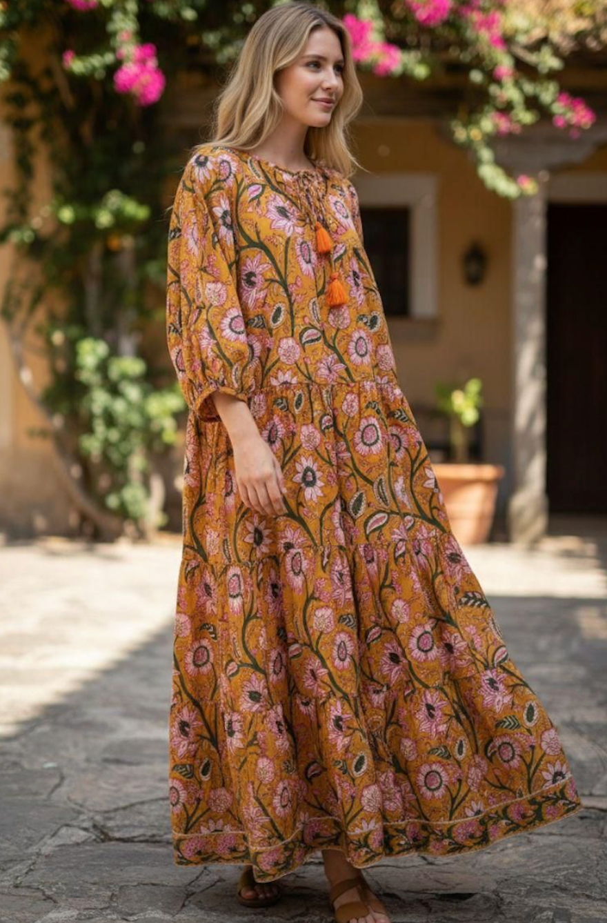 THEBEANWALK Dress - Marigold Maxi by Maple & People