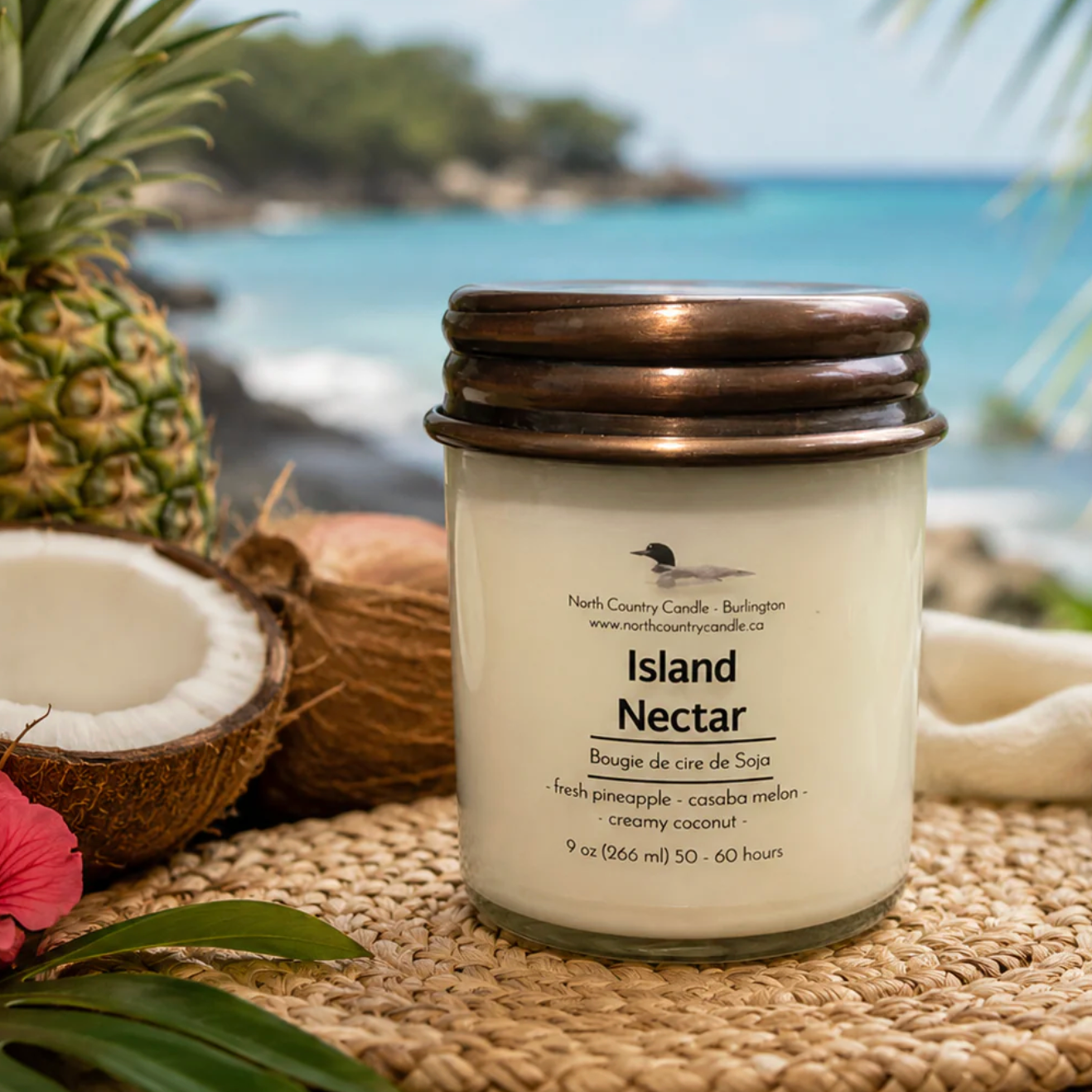 North Country Candle - ISLAND NECTAR Soy Wax Candle with Copper Lid