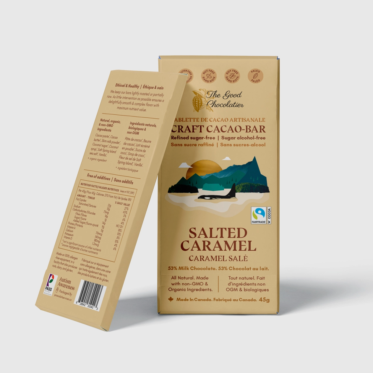 The Good Chocolatier - Salted Caramel 50% Milk Chocolate Bar