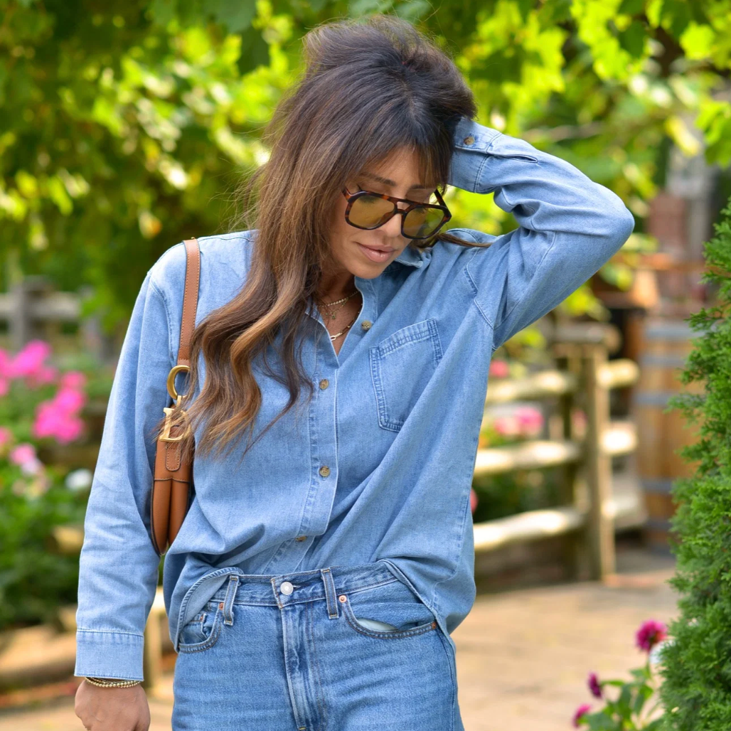 Smash & Tess LEAH Light Denim Blouse