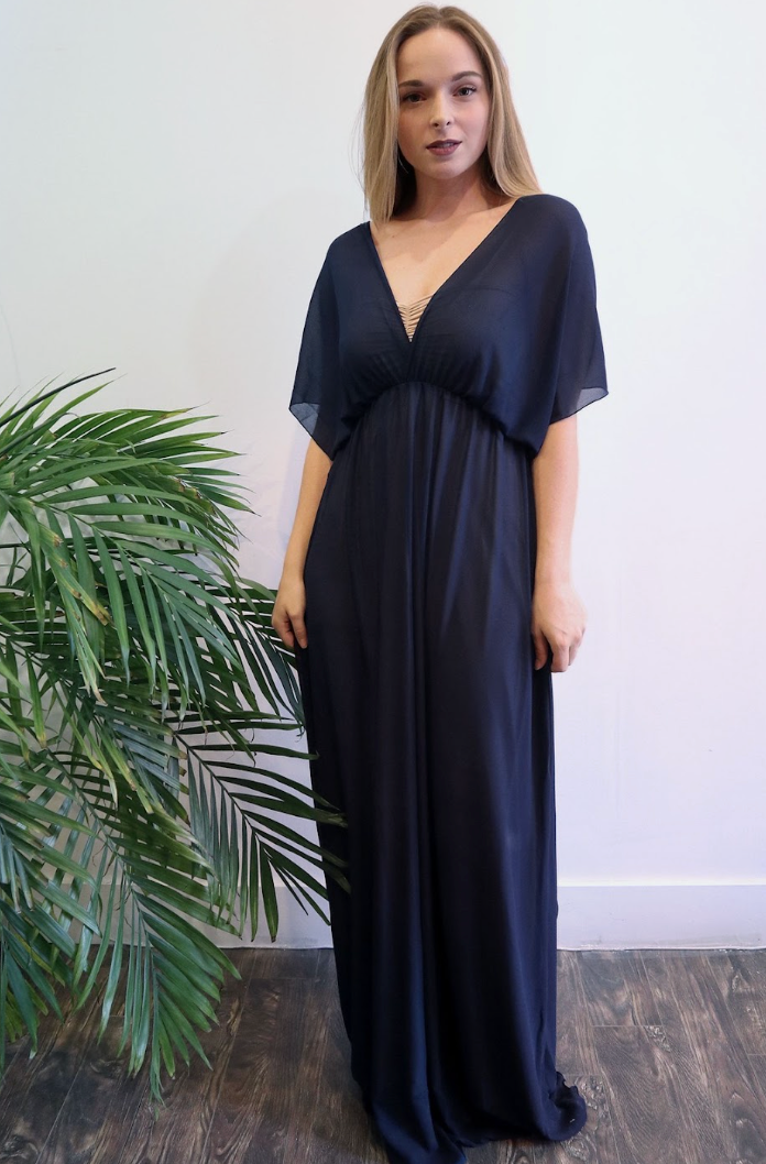 HENKAA Daffodil Sheer Chiffon Dress