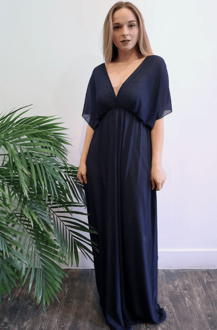 HENKAA Daffodil Sheer Chiffon Dress