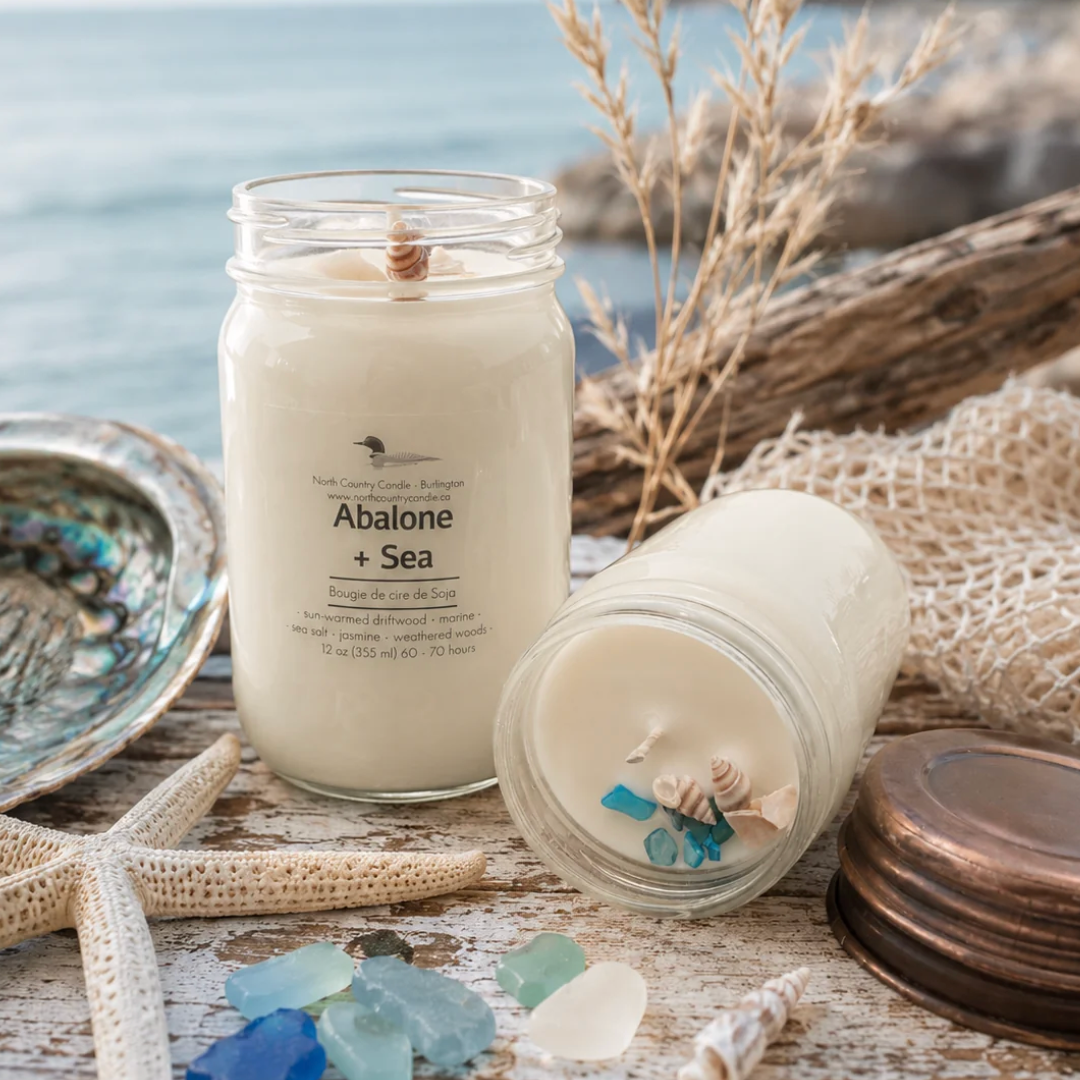 North Country Candle - ABALONE & SEA Soy Wax Candle with Copper Lid