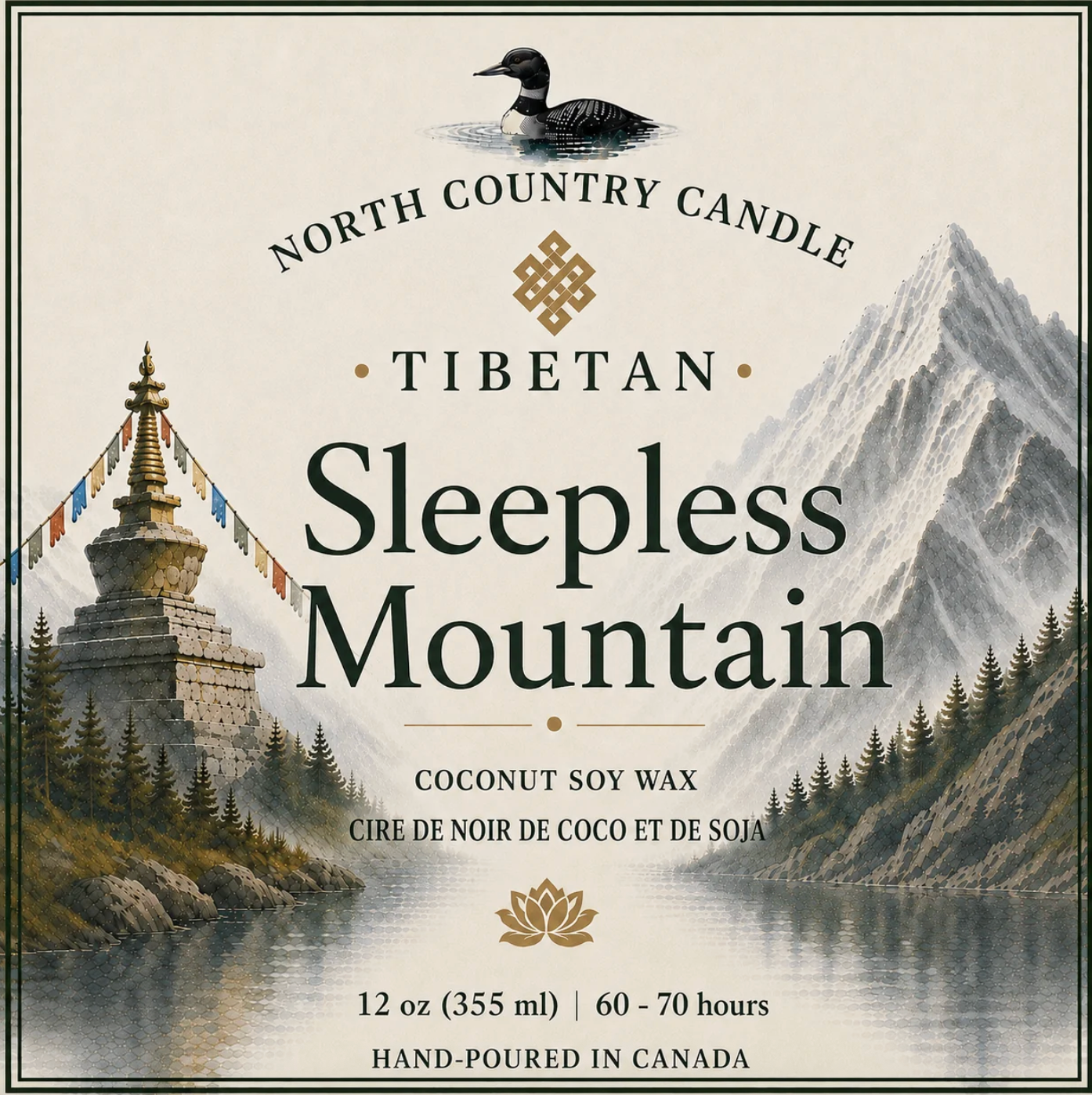 North Country Candle - Tibetan Collection SLEEPLESS MOUNTAIN Soy Wax Candle