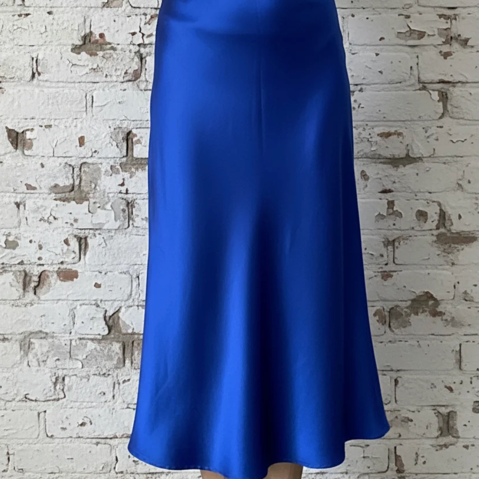 DOTTY Royal Blue Satin Skirt