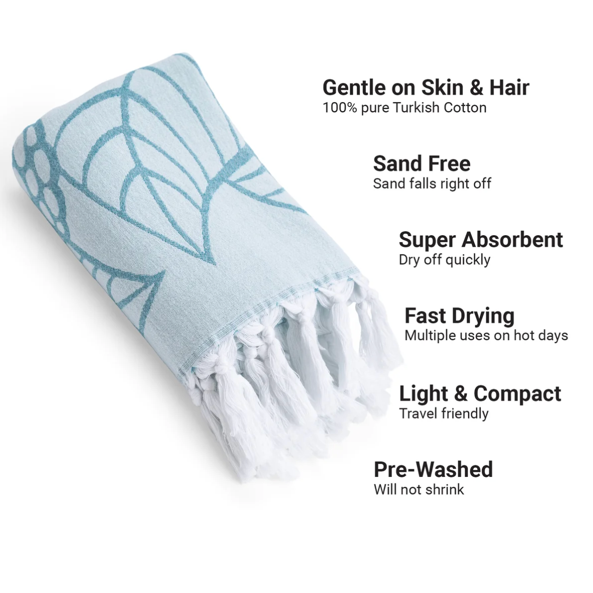 Pomp & Sass Turkish HAND Towel - Briar