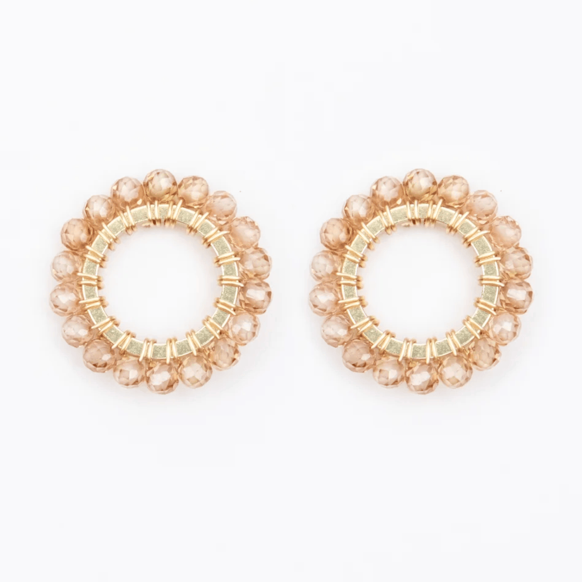 Savuti CIRCLE Stud Earrings - Champagne