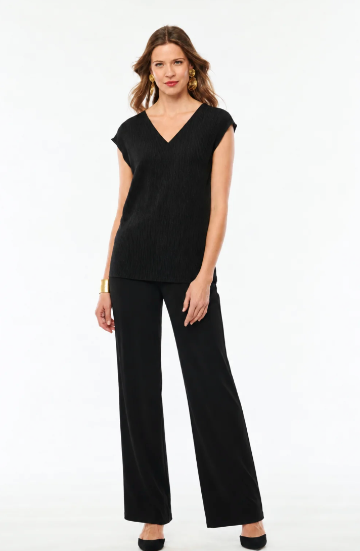 Helene Clarkson Design BILLY BLACK 4-Way Reversible Wrinkle-Free Sleeveless Top
