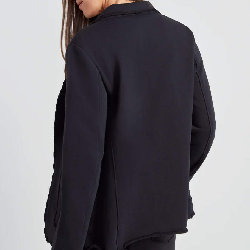 UP! Pants - French Terry 100% Cotton Blazer with Raw Edge