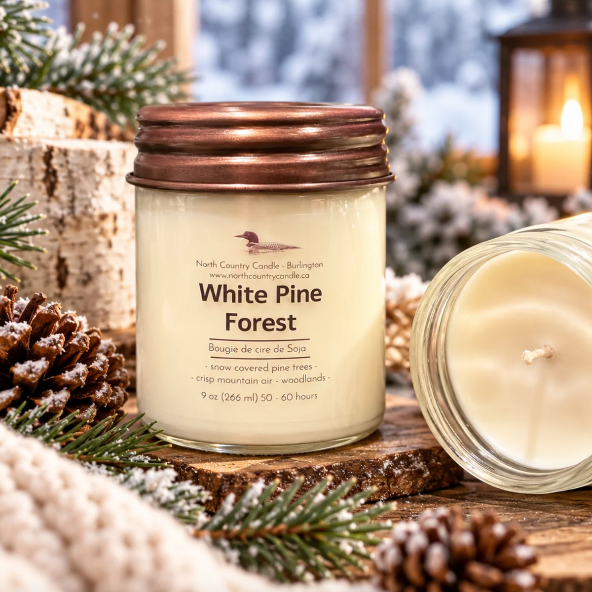 North Country Candle - WHITE PINE FOREST Soy Wax Candle with Copper Lid