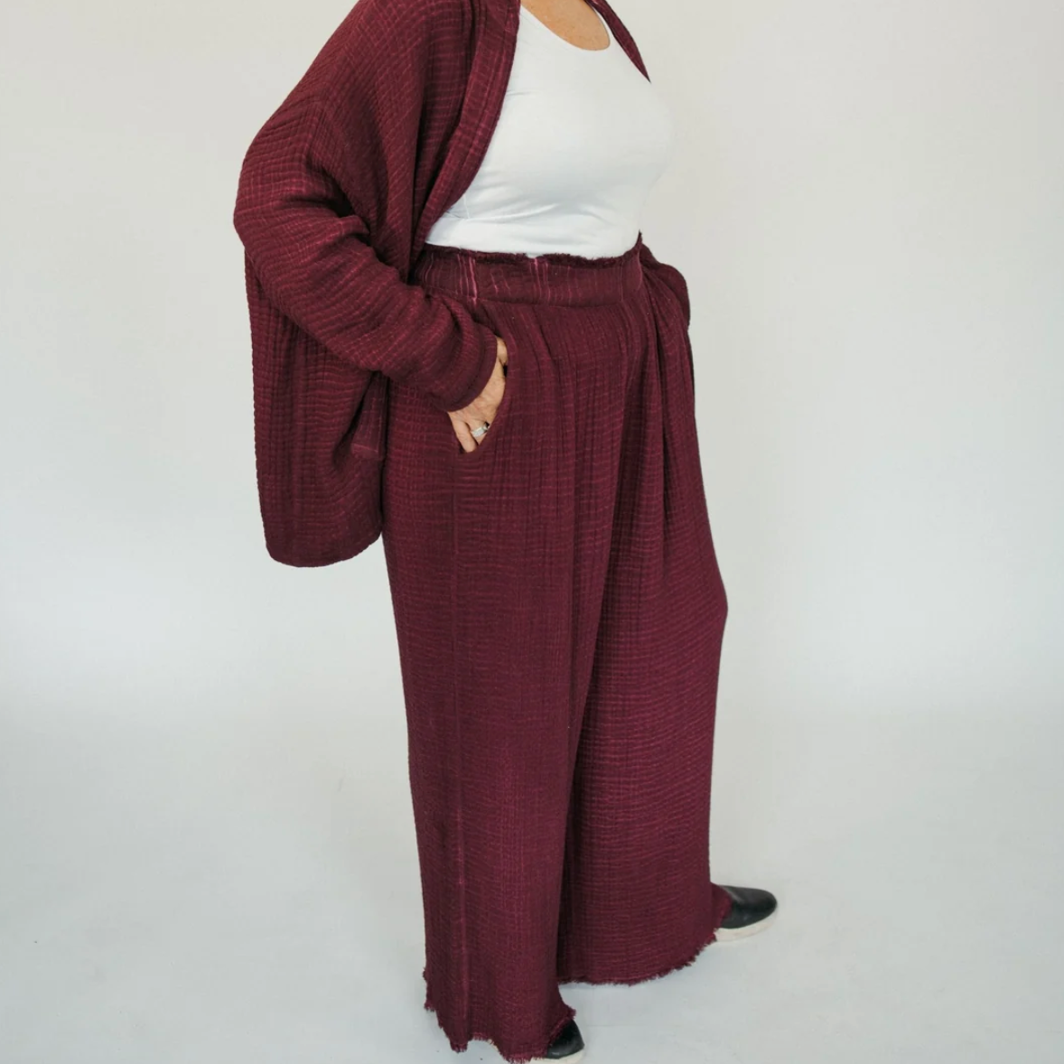 Pokoloko - 4 Layer Crinkle Palazzo Pants