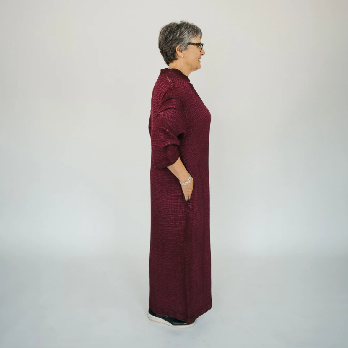 Pokoloko - 4 Layer Crinkle Shirt Dress with Buttons