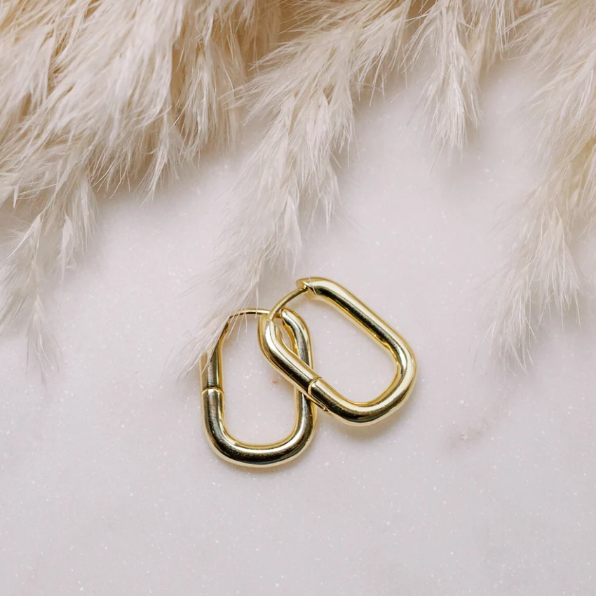 Wild Heart Collective - Stevie Rectangle Hoop Earrings