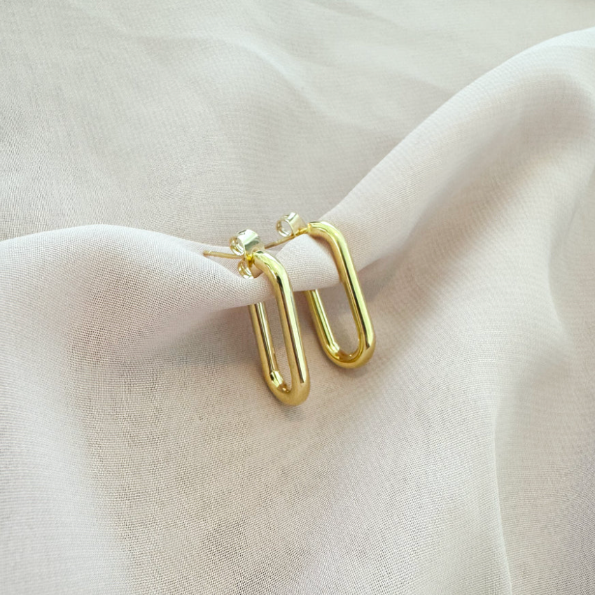 Wild Heart Collective - Julia Rectangle Huggie Earrings