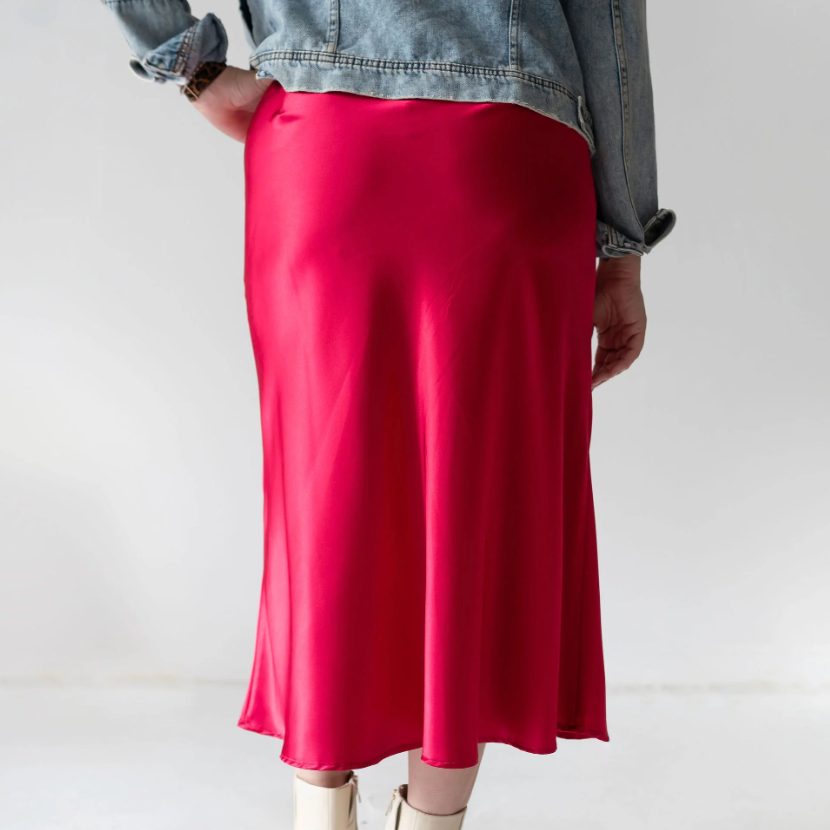 DOTTY Candy Apple Bias Cut Skirt