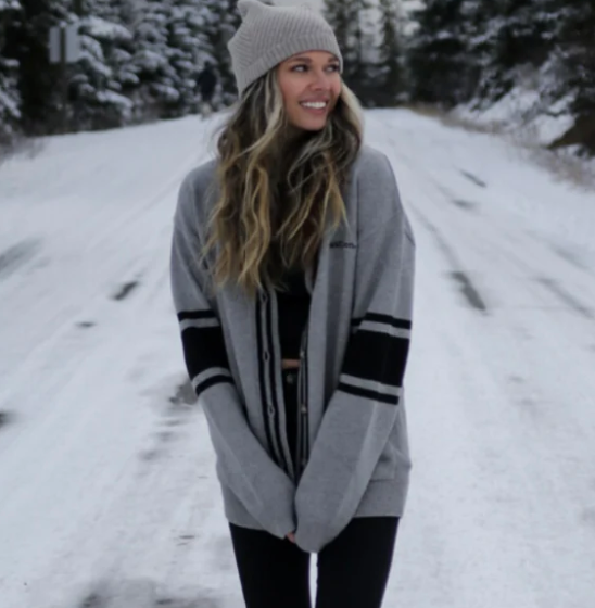 Canoe & Lake Dockside Knit Cardigan