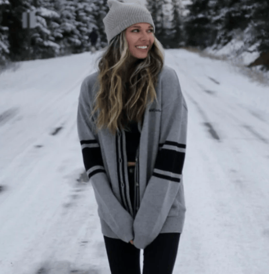 Canoe & Lake Dockside Knit Cardigan