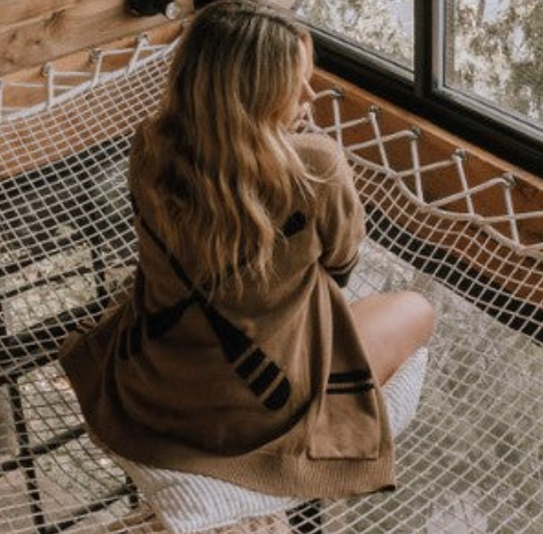 Canoe & Lake Dockside Knit Cardigan