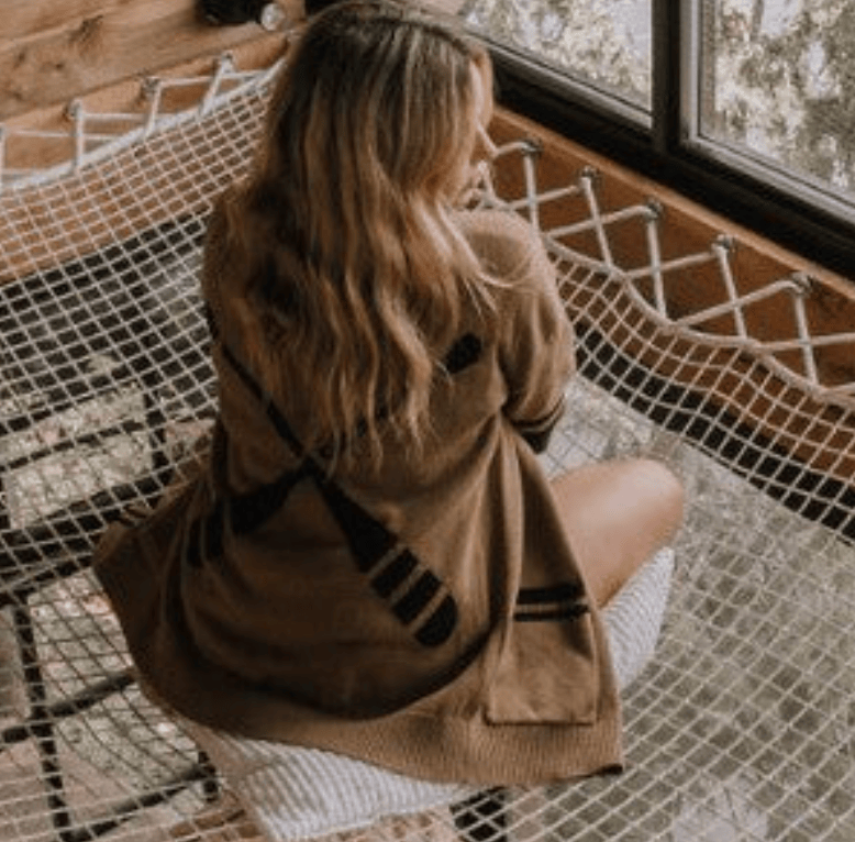 Canoe & Lake Dockside Knit Cardigan