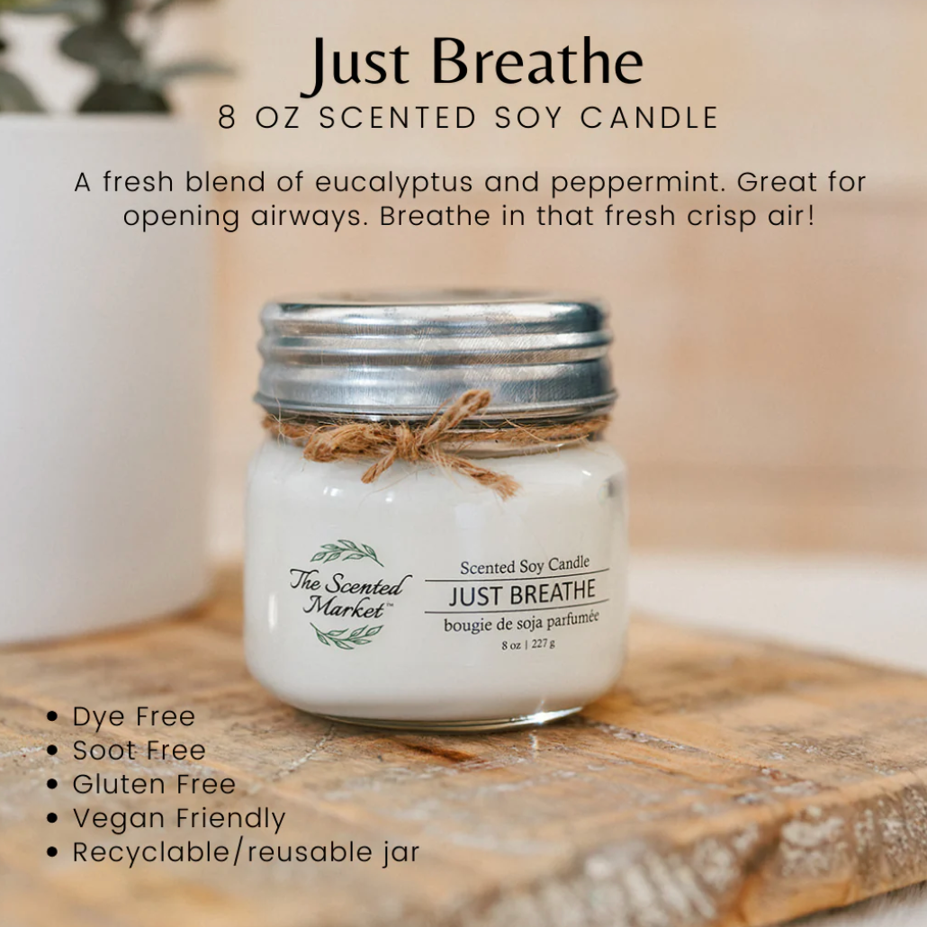The Scented Market - JUST BREATHE Soy Wax Candle