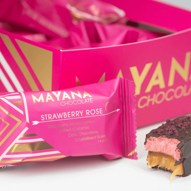 Mayana Mini Chocolate Bar - Strawberry Rose Marshmallow