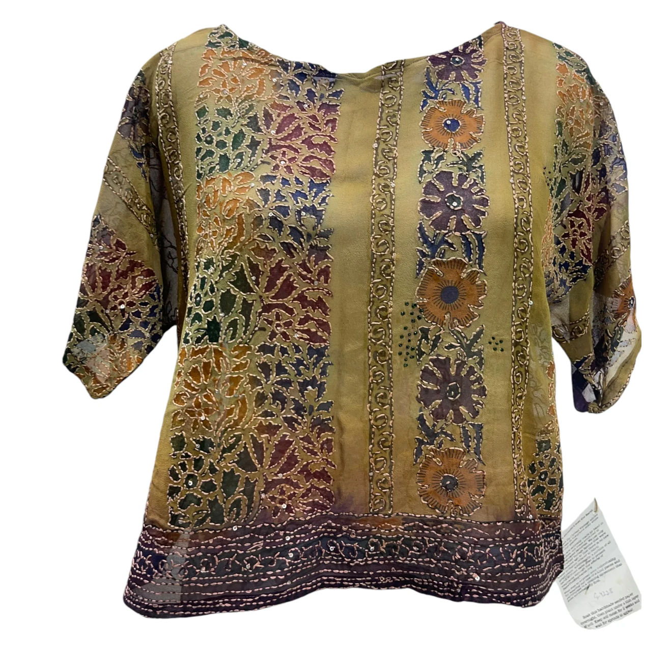 sariKNOTsari Avatar Pure Silk Boxy Top