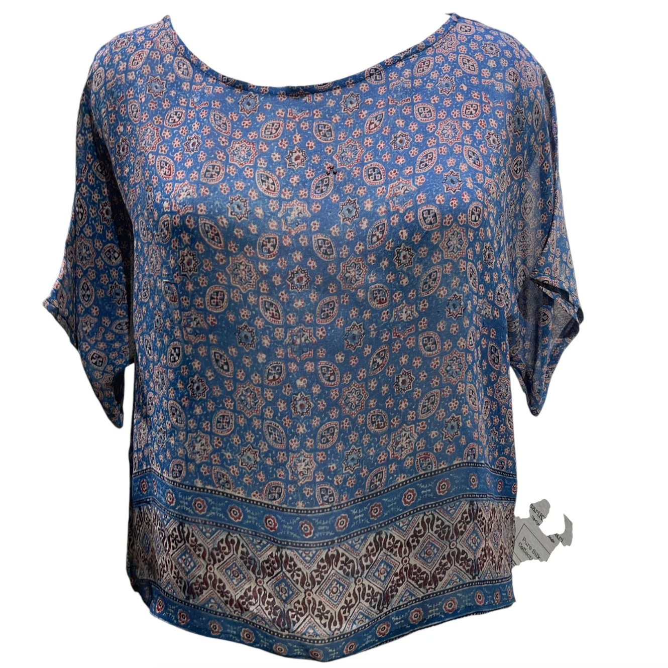 sariKNOTsari Avatar Pure Silk Boxy Top