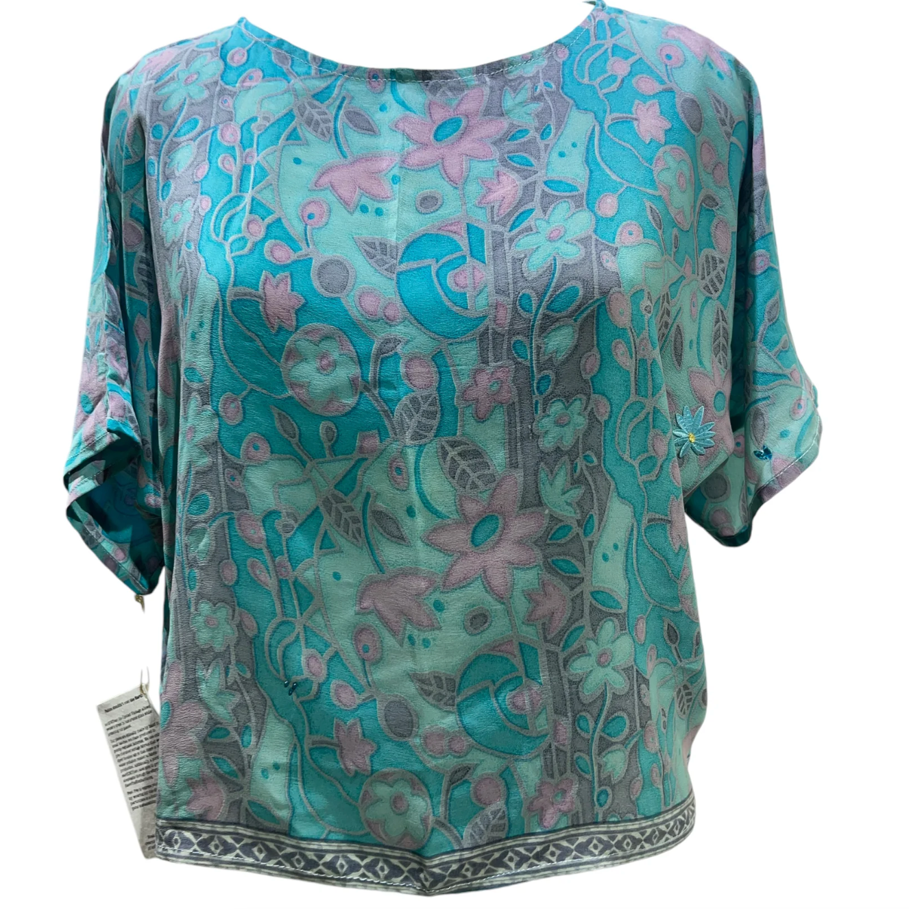 sariKNOTsari Avatar Pure Silk Boxy Top