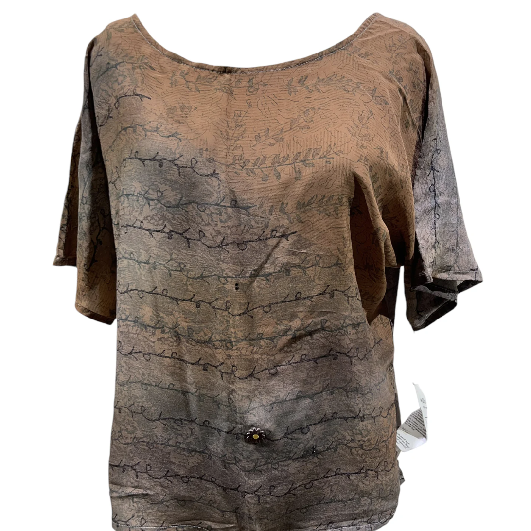 sariKNOTsari Avatar Pure Silk Side Slit Top