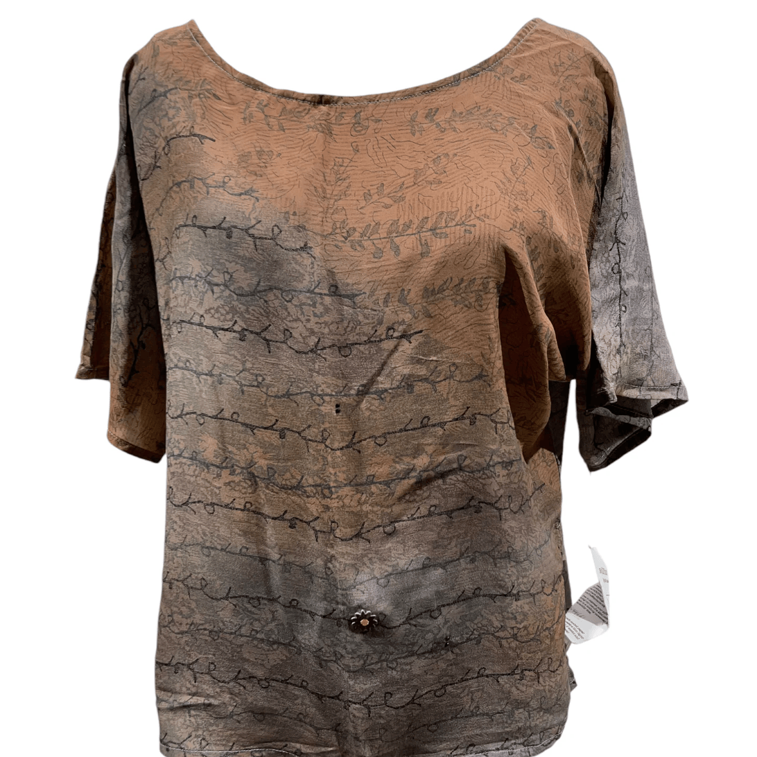 sariKNOTsari Avatar Pure Silk Side Slit Top