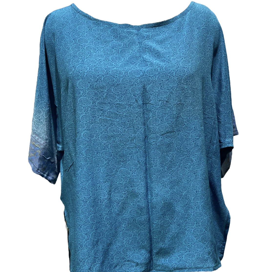 sariKNOTsari Avatar Pure Silk Side Slit Top