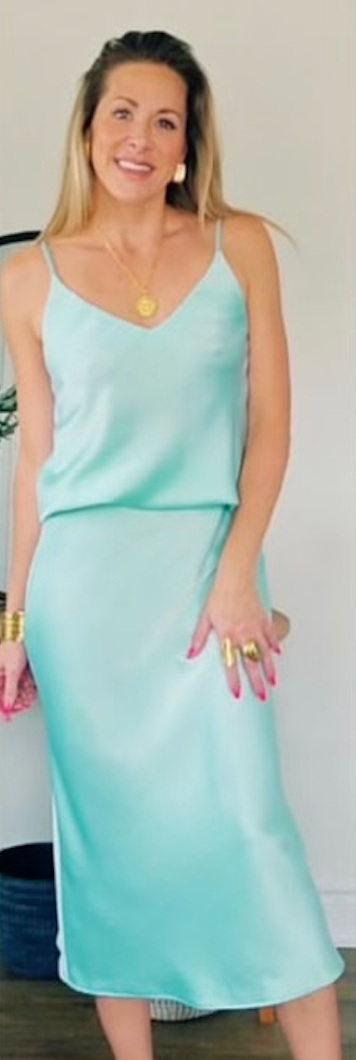 Love Not Fear SATIN Skirt & Top Set