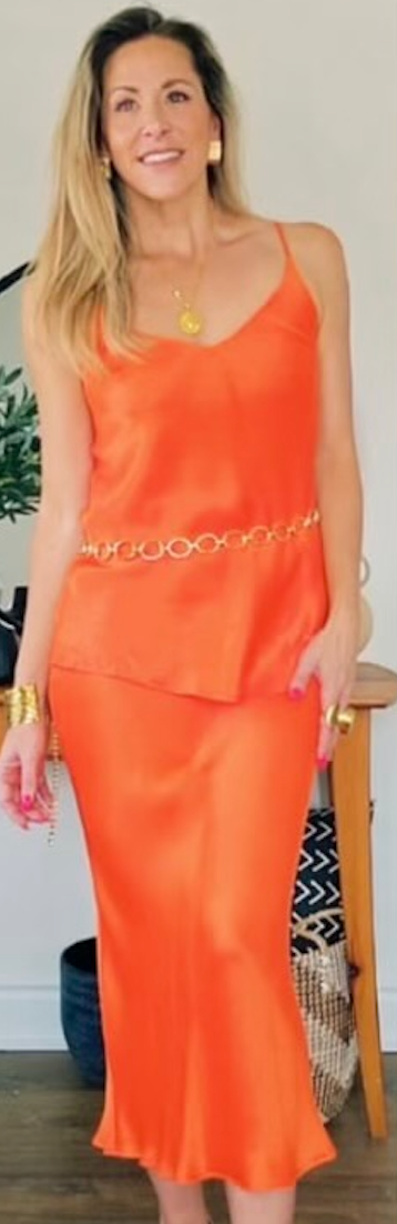 Love Not Fear SATIN Skirt & Top Set