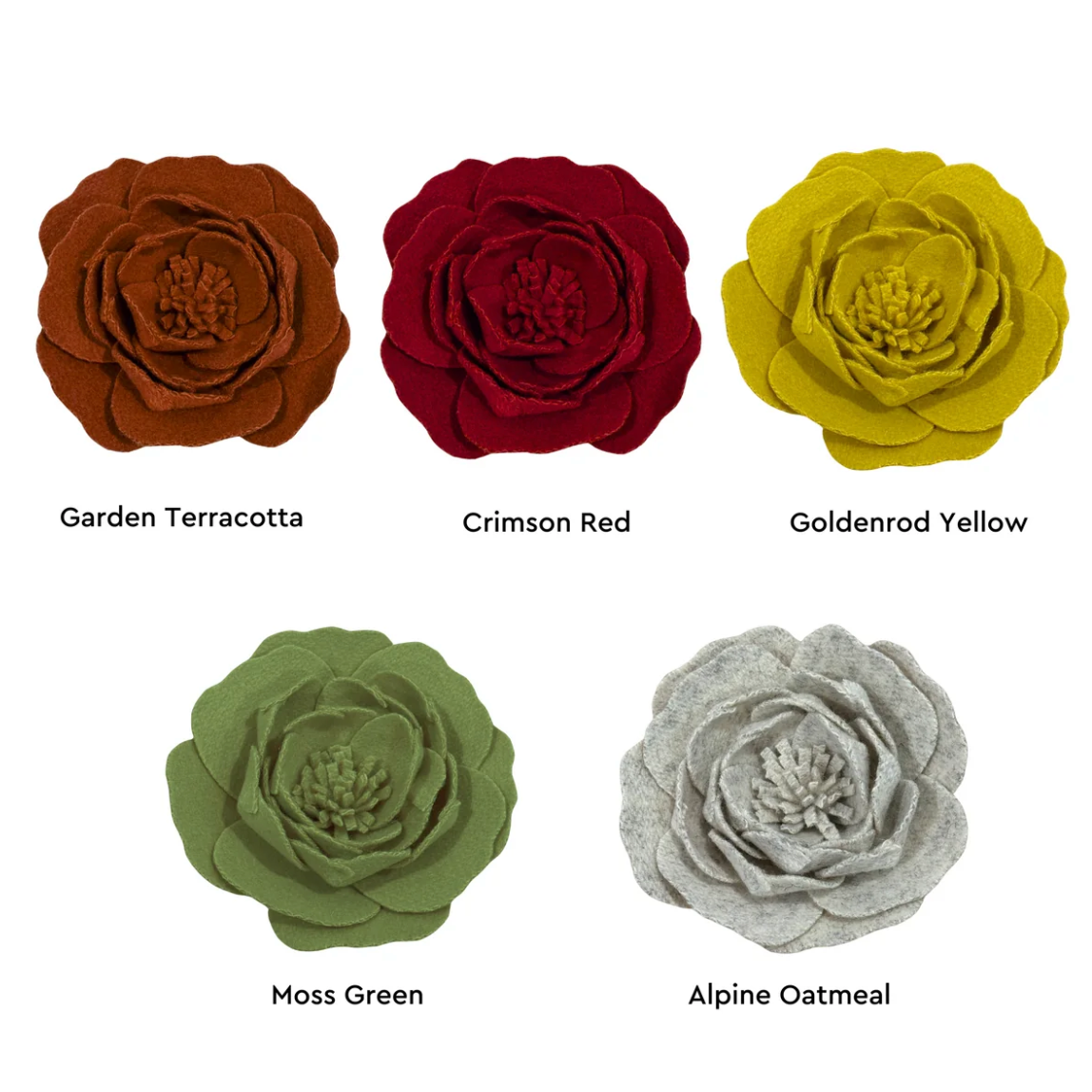 STE.MARG.SCOT - The Woollen Flower Brooch PEONY