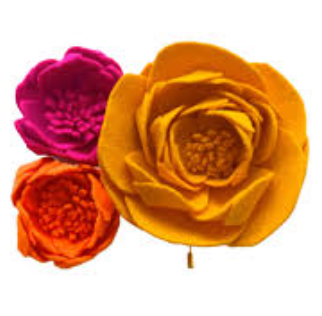 STE.MARG.SCOT - The Woollen Flower Brooch PEONY