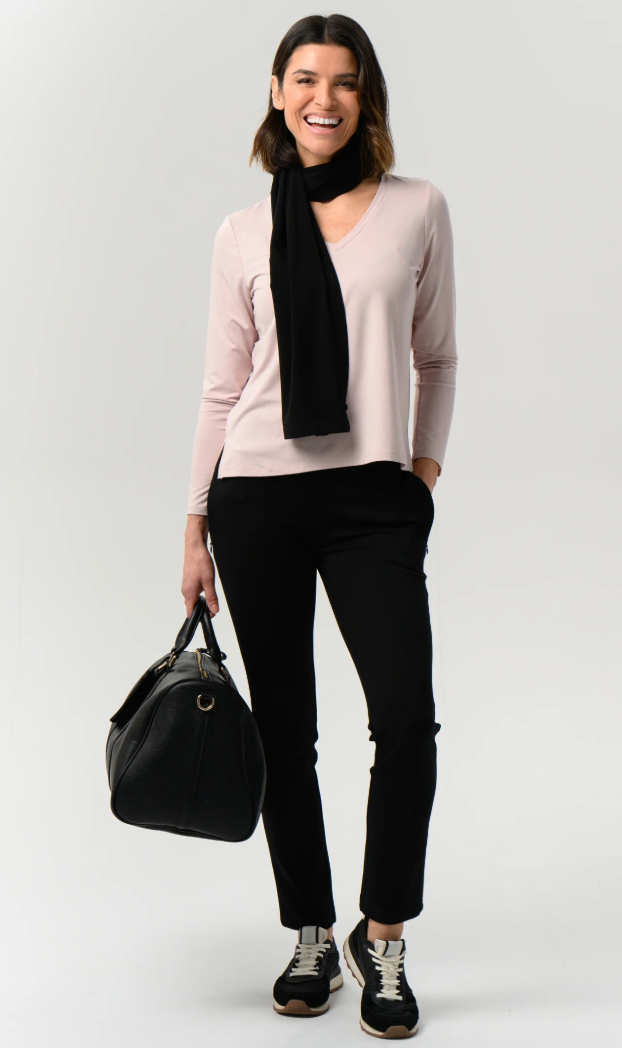 Helene Clarkson Design ALBI Sustainable Long Sleeve V-Neck Tee