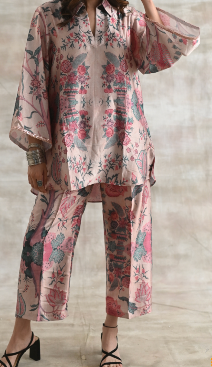 Indo Threadz PINK RIVIERA Matching Pant Set