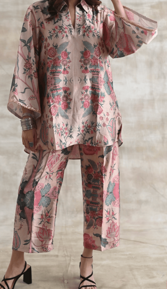 Indo Threadz PINK RIVIERA Matching Pant Set