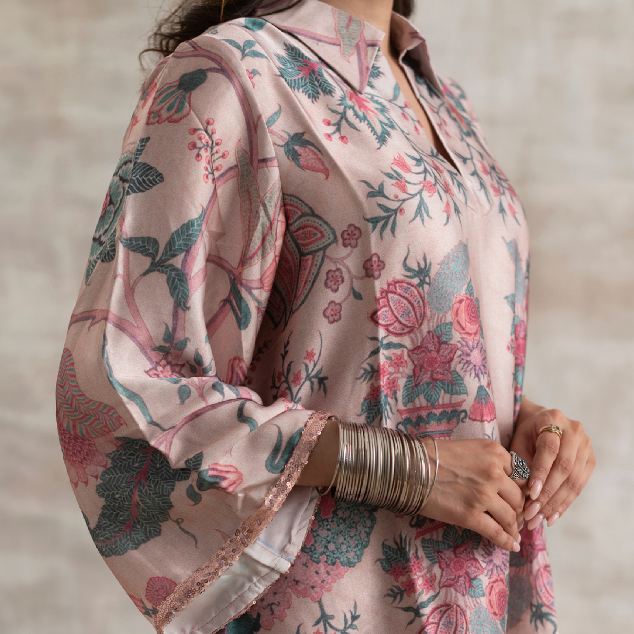 Indo Threadz PINK RIVIERA Matching Pant Set