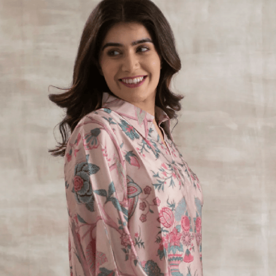 Indo Threadz PINK RIVIERA Matching Pant Set