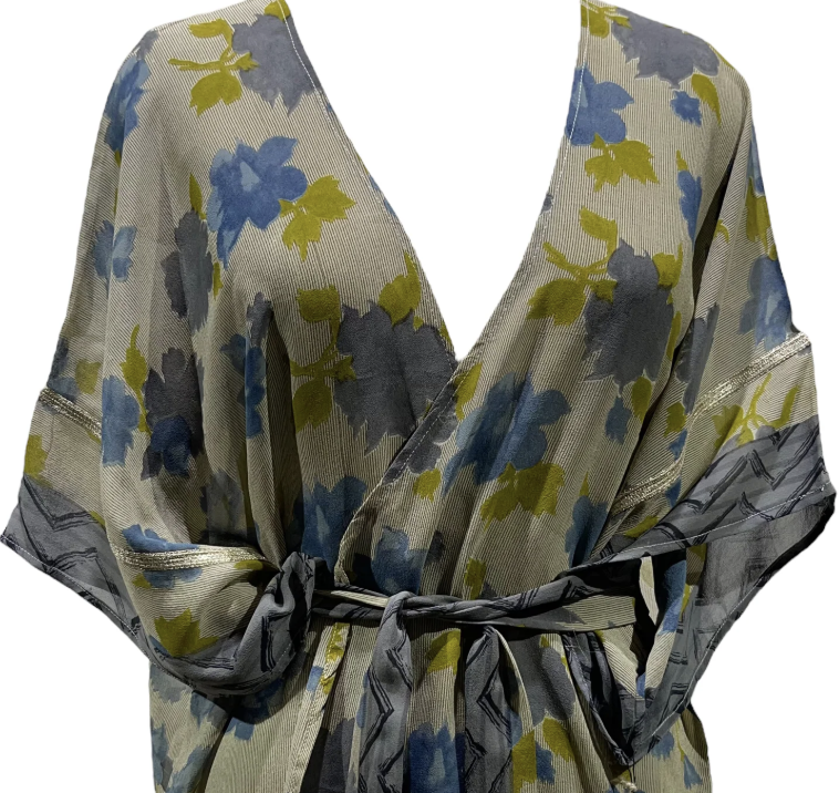 sariKNOTsari Avatar Pure Silk Kimono Sleeved JACKET with Belt