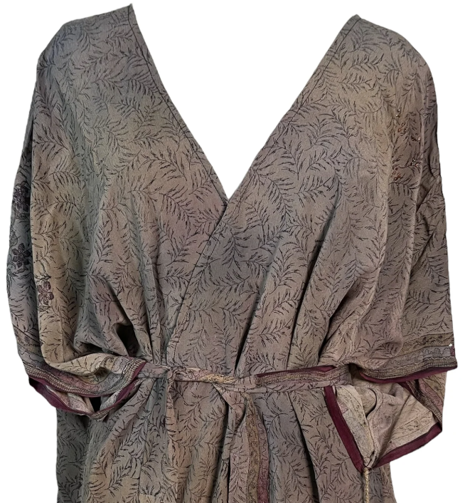 sariKNOTsari Avatar Pure Silk Kimono Sleeved JACKET with Belt