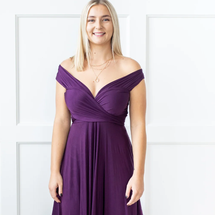 HENKAA Sakura Maxi Dress - Plum Purple