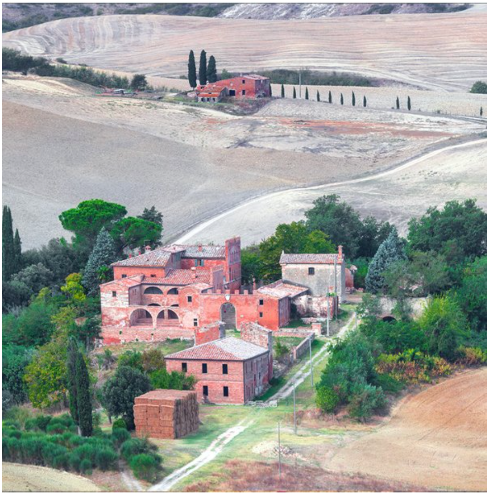 LOLILI Fine Art Scarf - Tuscan Villa