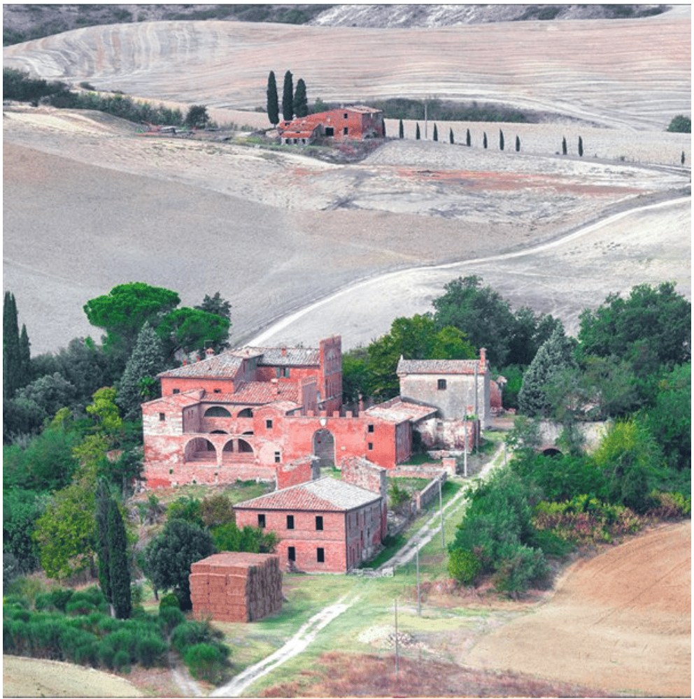 LOLILI Fine Art Scarf - Tuscan Villa