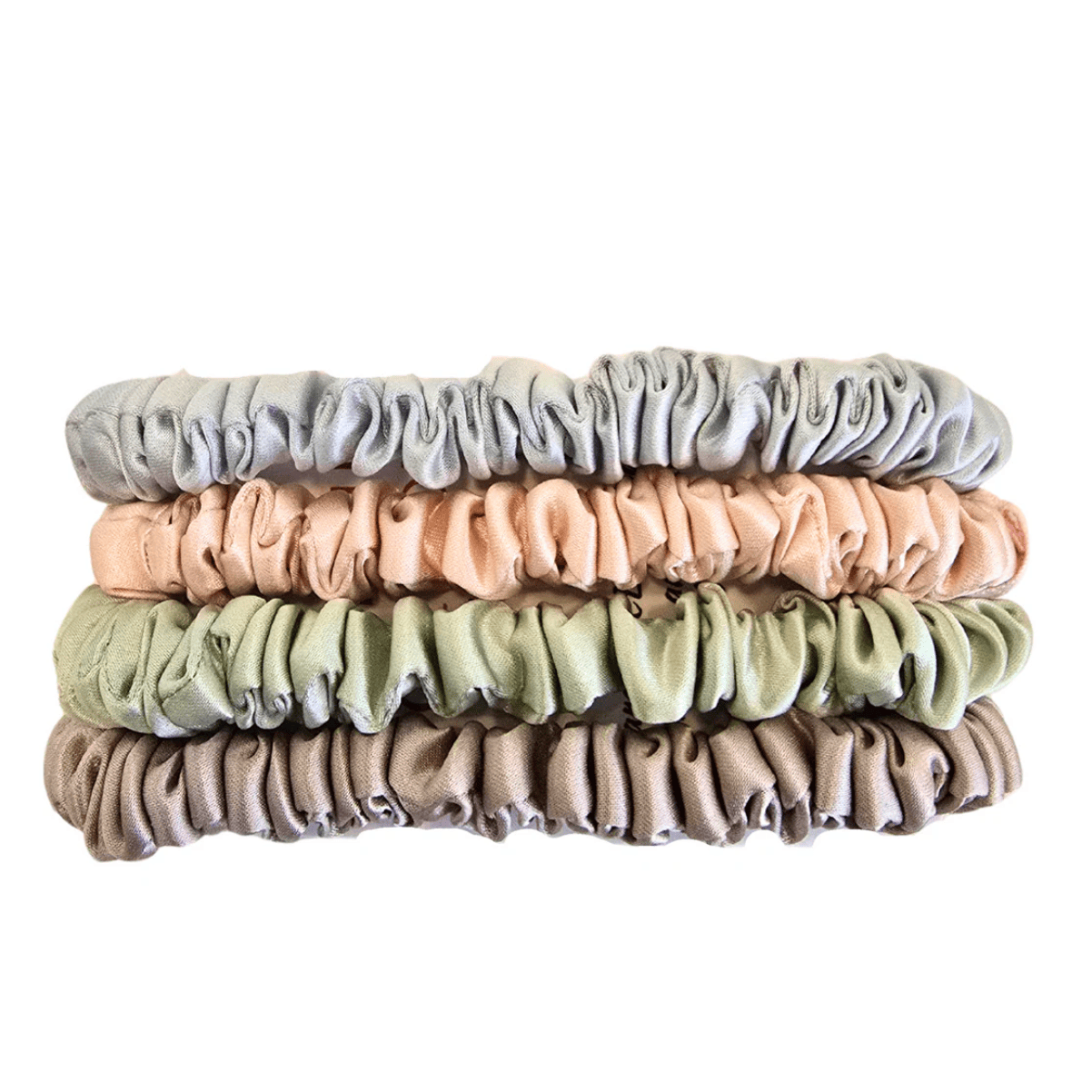 Silk scrunchies in pastel colors, screenshot from June 23, 2025.
